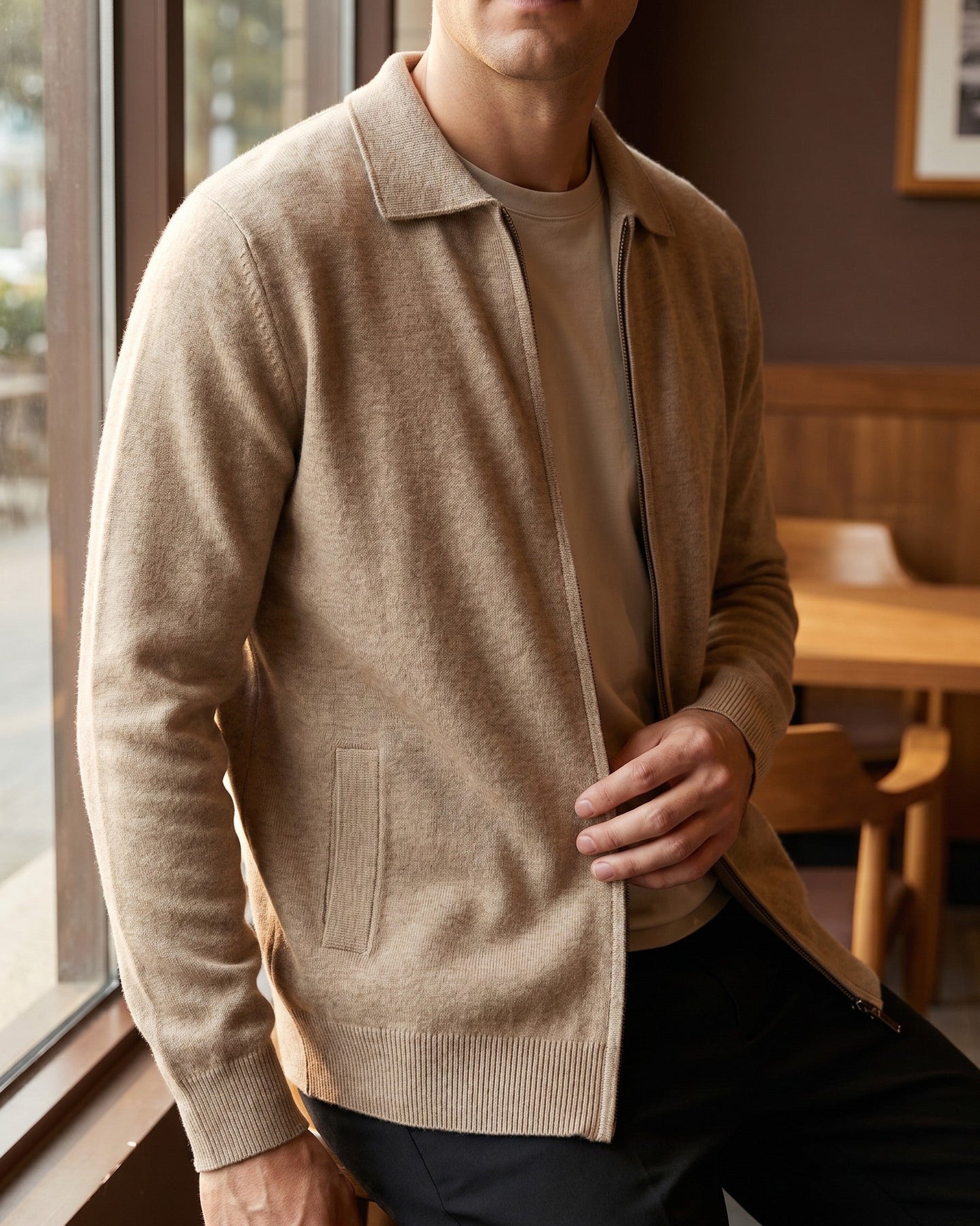 Rodolfo Cashmere Zip-Through Jacket